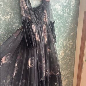 Dolls Kill Black Lace Detail Dress